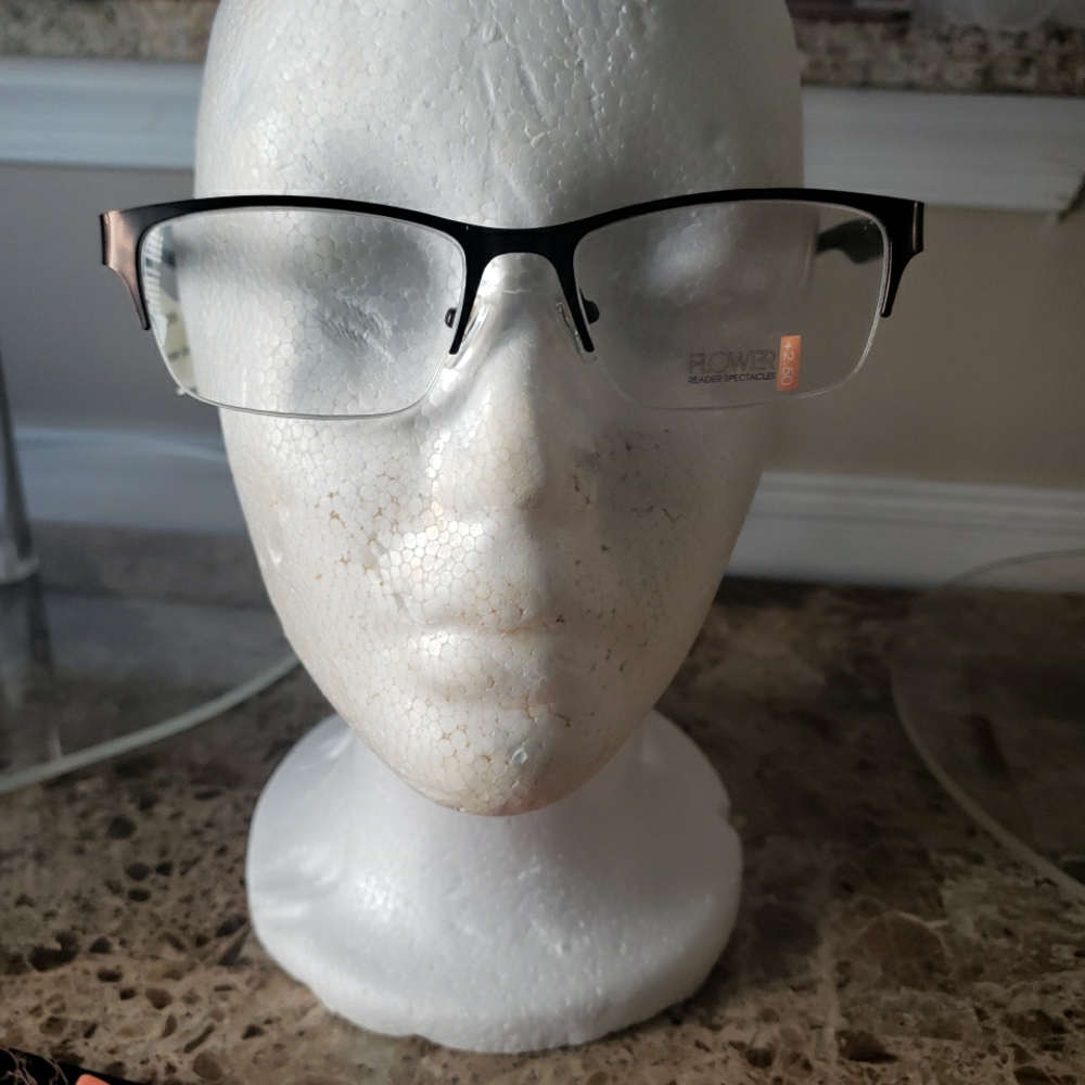 Flowers By Drew Barrymore Brown Wood Marble Design Readers +2.50 Eyeglasses
